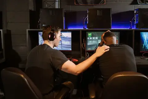 Aurora CS2 players competing at the Esports World Cup 2026 group stage in Riyadh, Saudi Arabia